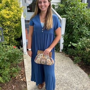 Natural Life Avery Wide Leg Jumpsuit - Indigo